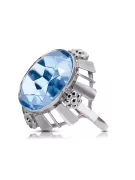 Aquamarine Sterling silver 925 Ring Vintage Jewlery vrc043s
